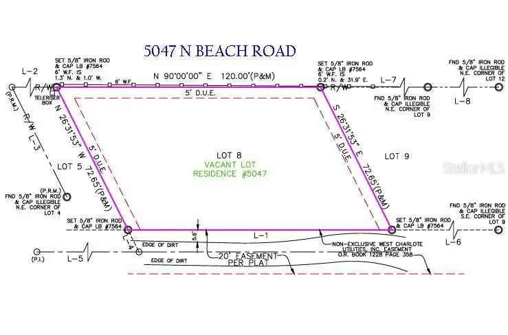 Land For Sale in 5047, North Beach Road, Manasota Key, Florida