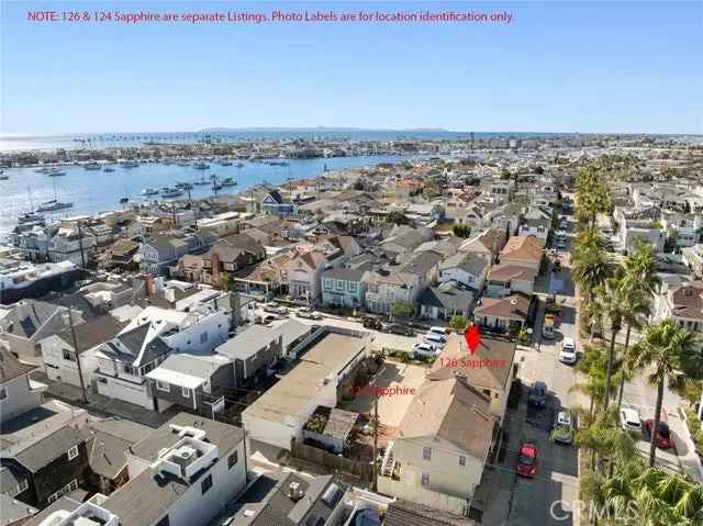 House For Sale in 126,126 1/2, Sapphire Avenue, Newport Beach, California