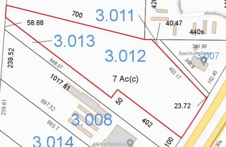 Business Land for Sale in Excellent Location on Highway 431 with Road Frontage