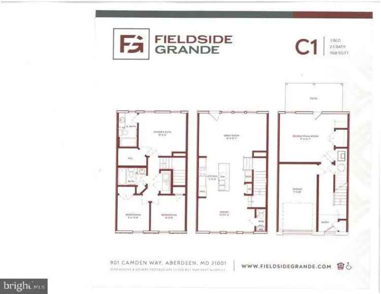 Buy Townhome in Fieldside Grande with Luxury Features and Garage