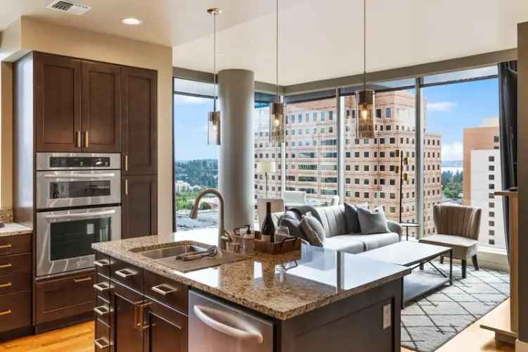 Rent Bellevue Penthouse Apartment with City Views and Private Garage