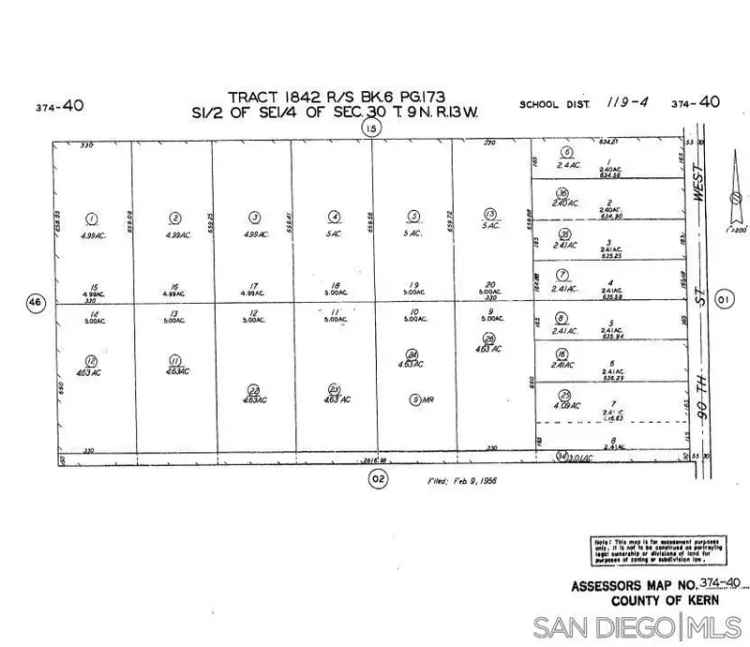 Land For Sale in Rosamond, California