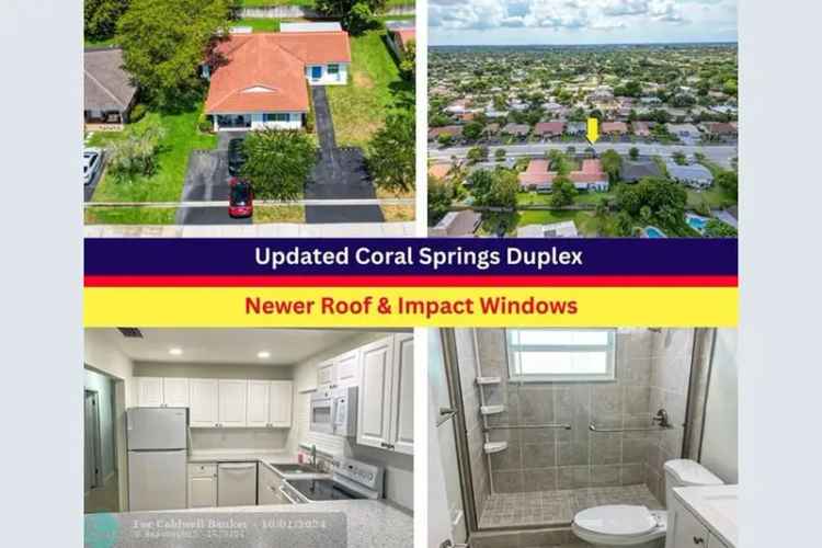 Duplex for Sale in West Coral Springs with Updated Features