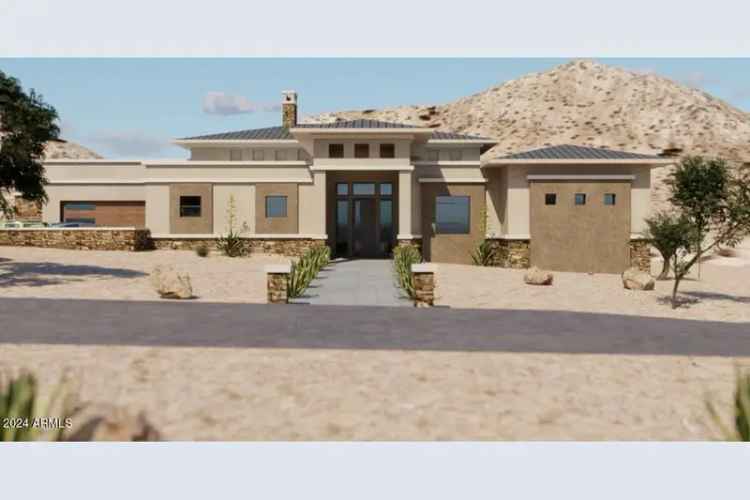 Custom single level home with pool and outdoor kitchen in Verrado