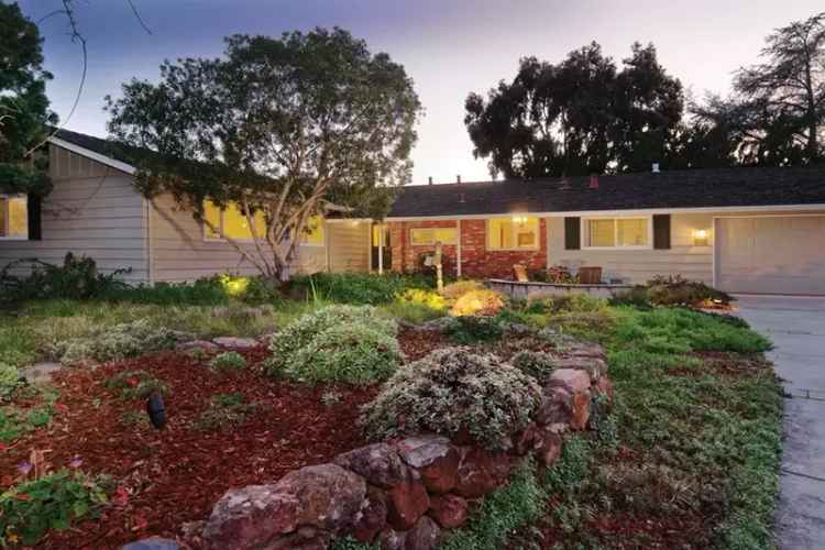 Rent exquisite single level home in Almaden Valley with yard and office