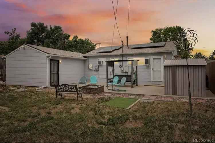 Buy Bungalow in Commerce City with Solar Panels and Spacious Backyard