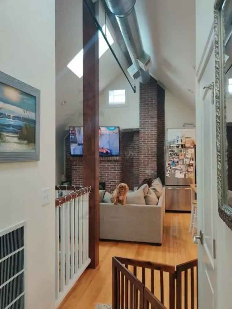 Rent Modern Apartment Unit in Assembly Row with High Ceilings and Fireplace