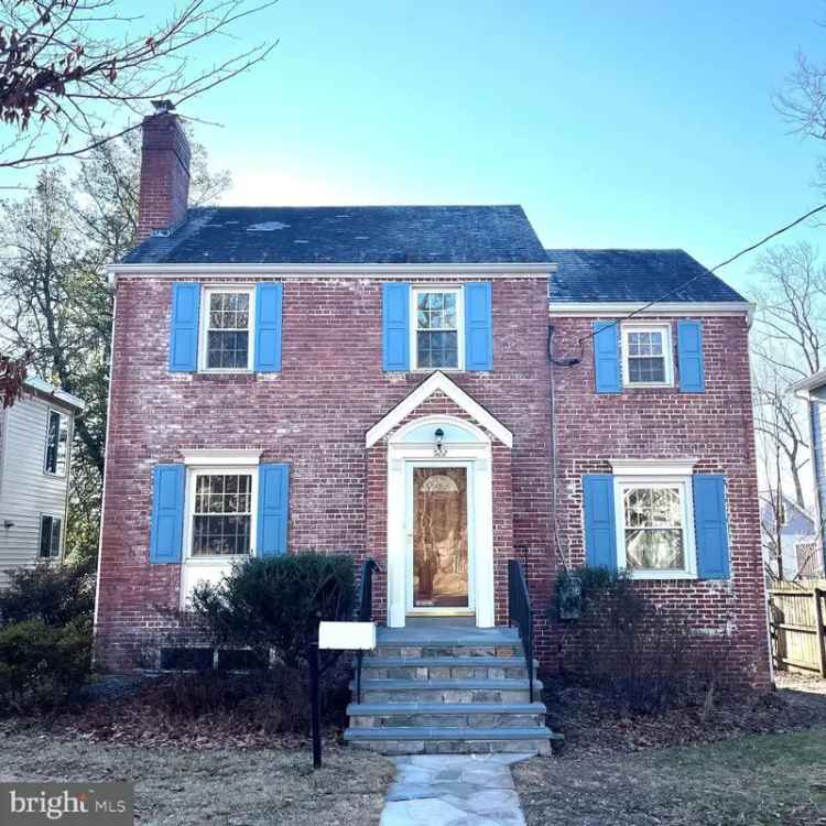 Buy Brick Colonial Home in Downtown Silver Spring with Spacious Layout