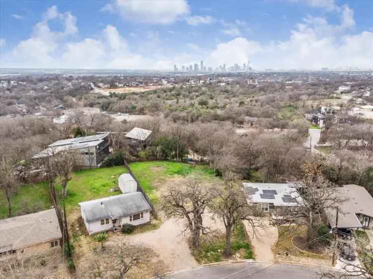 Land for Sale in East Austin with Established Trees and Feasibility Study