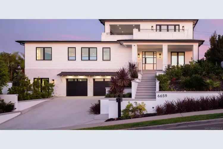 Buy Hamptons farmhouse home in La Jolla with ocean and mountain views