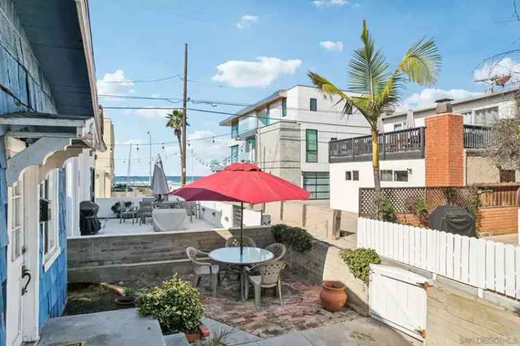 Cozy cottage for sale near oceanfront in Mission Beach with ocean views