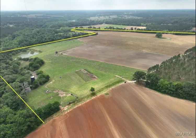 Development land for sale in Dothan with utilities and rolling hills