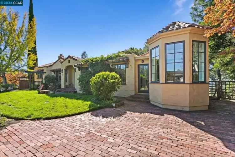 Buy Spanish style home in Orinda with golf course views and modern amenities