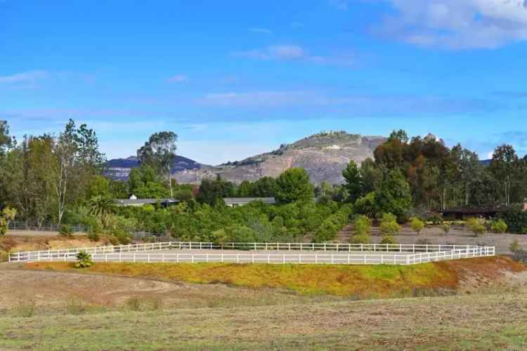 Buy Land in Rancho Santa Fe with Stunning Mountain Views and Development Potential