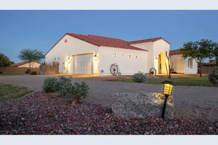 Buy Mission Style Hacienda in Gated Community with Mountain Views and Oasis