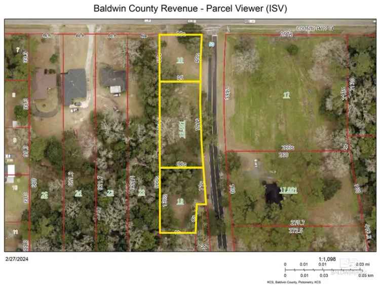 For Sale Land with 90 ft Frontage on County Road 64