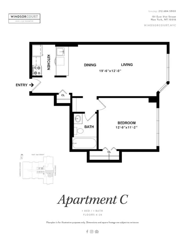 Rent Apartment Unit with Western Views and Natural Light