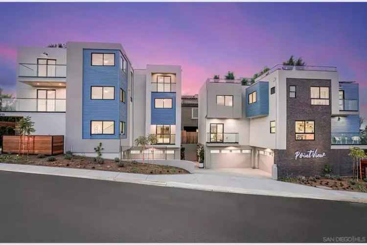 buy townhome in Point Loma Heights with breathtaking views and luxury features