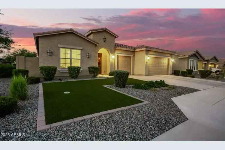 Luxury buy single-level home in serene neighborhood with pool and mountains