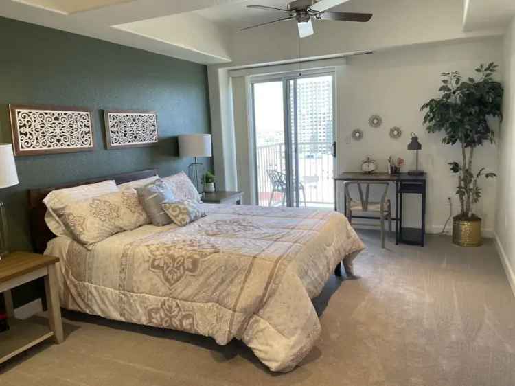 Furnished apartment unit for rent in downtown Reno with river views