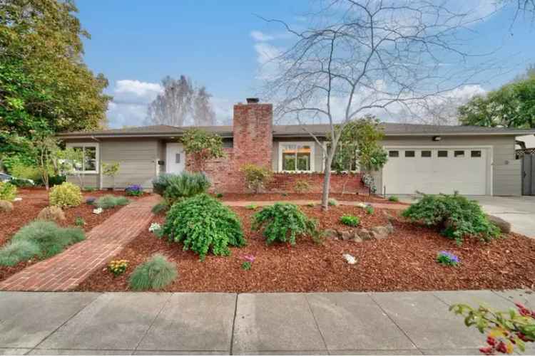 Buy ranch home in Old Palo Alto with remodeled features and large lot