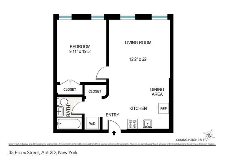 Rent One Bedroom Apartment in LES with Washer and Dryer Cat Friendly