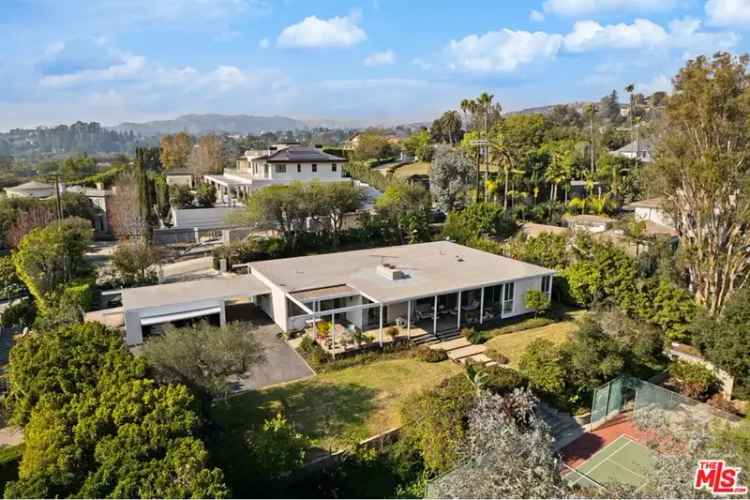 Buy Mid-century Modern House in Brentwood with Expansive Lot and Tennis Court