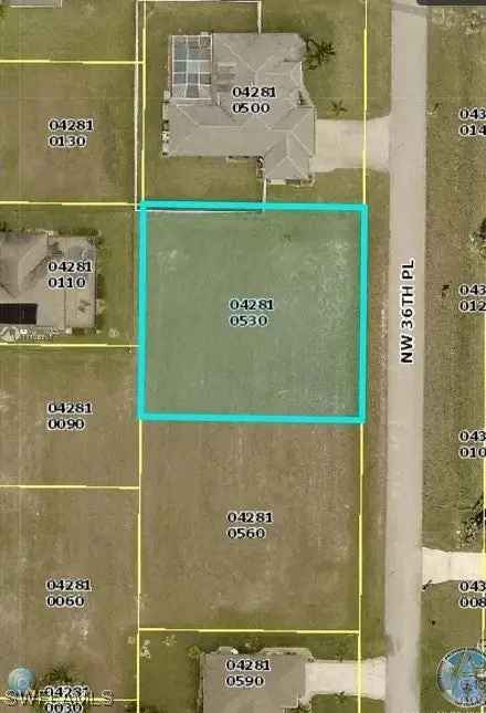 Land For Sale in 1620, Northwest 36th Place, Cape Coral, Florida