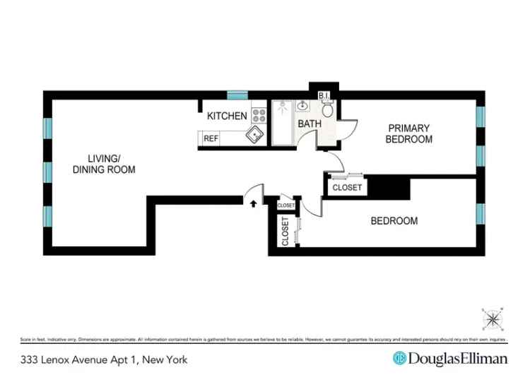 Rent 2 Bedroom Apartment in Prime Harlem Location with Charming Features