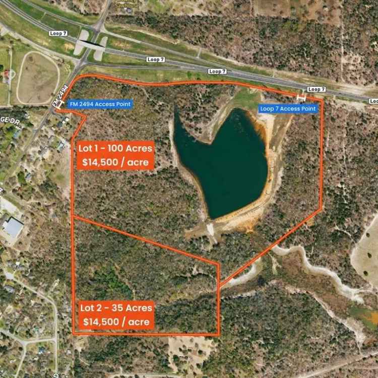 Residential Land for Sale in Athens Texas with Lake Access