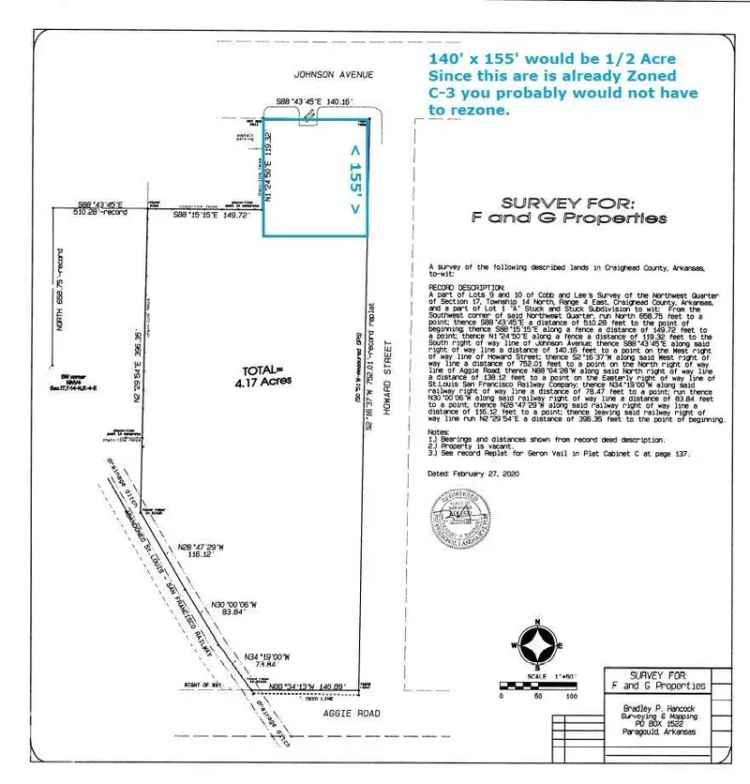 Land For Sale in 1171, East Johnson Avenue, Jonesboro, Arkansas