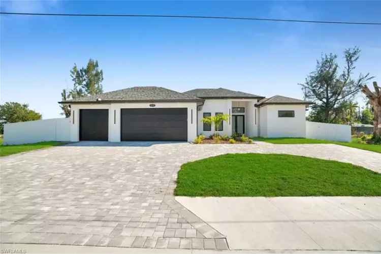 Buy modern pool home in Cape Coral with elegant features and serene views