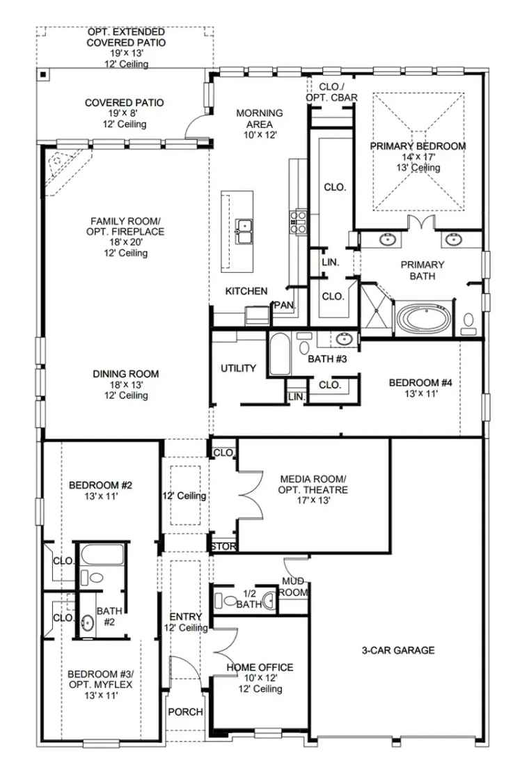 Rent a Beautiful Ranch Style Home with 4 Bedrooms and 3.5 Baths