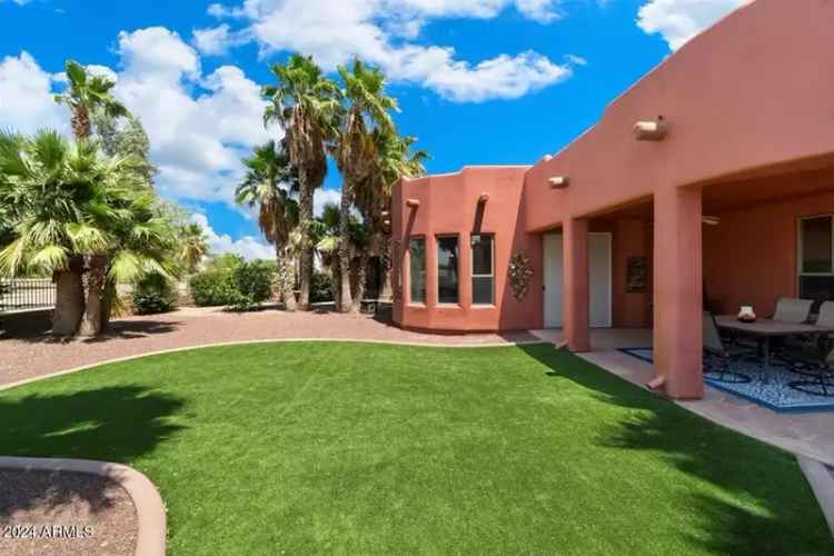 Buy Santa Fe style home in Arizona with golf course views and modern features