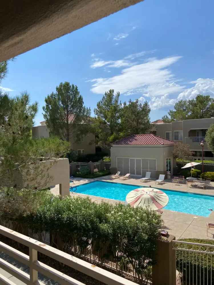 Rent 3 Bedroom Condo in Summerlin Gated Community with Pool View