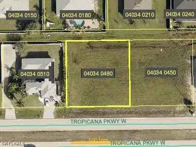 Land For Sale in 2629, Tropicana Parkway West, Cape Coral, Florida