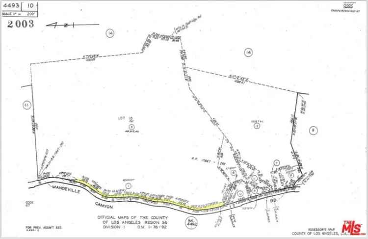 Land For Sale in 3011, Mandeville Canyon Road, Los Angeles, California