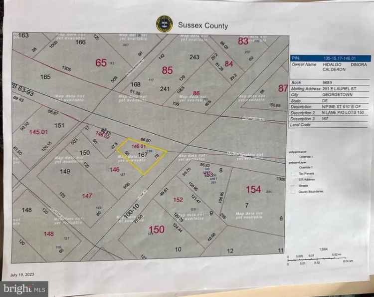 Land For Sale in 129, East Pine Street, Georgetown, Delaware