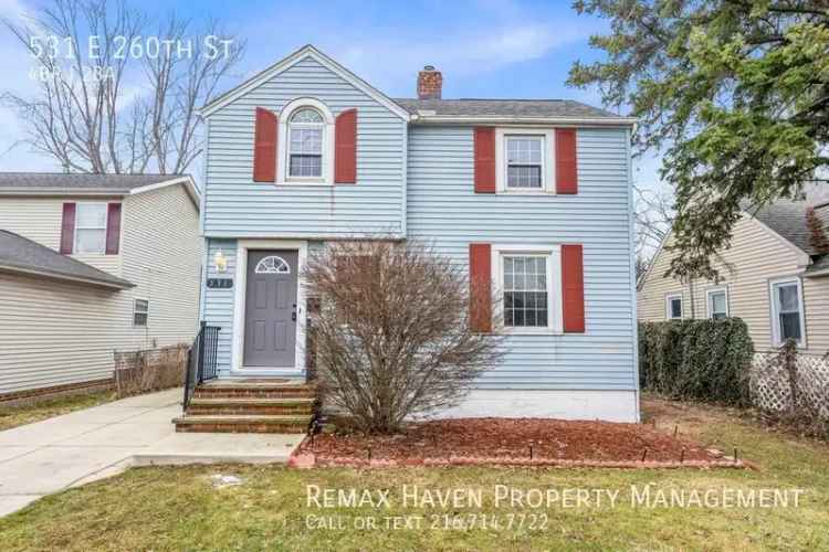 Rent Spacious 4 Bed 1.5 Bath Single Family Home in Euclid