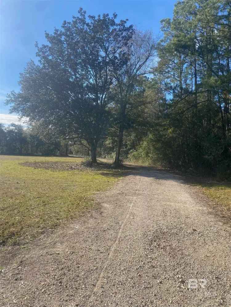 Land for Sale Near Pensacola with Beautiful Trees and Private Entrance