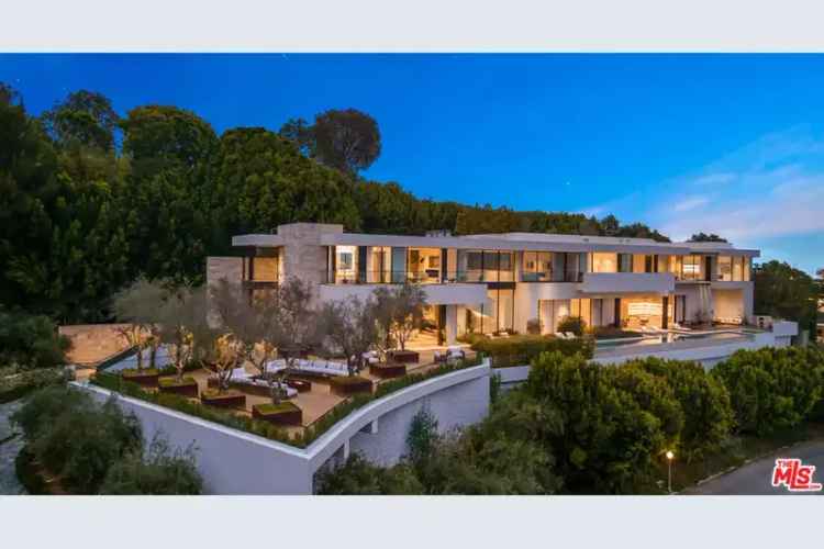 Rent Contemporary Hillside Estate with City to Ocean Views in Private Setting