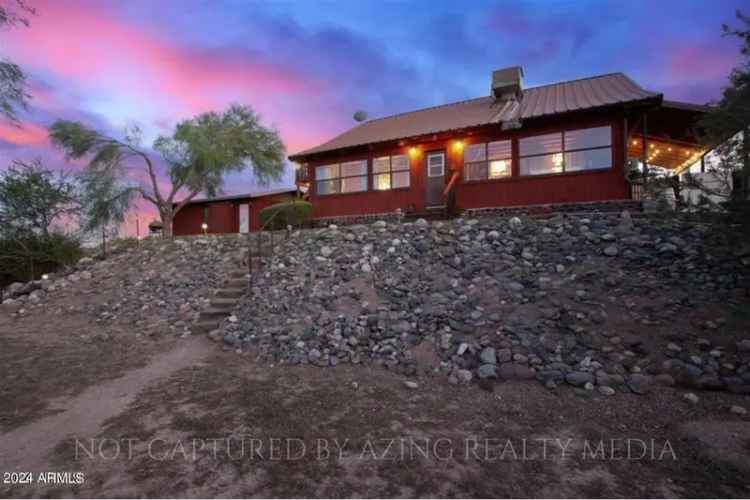 Buy Log Home in Wickenburg with 3 Beds 2 Baths on 12.75 Acres