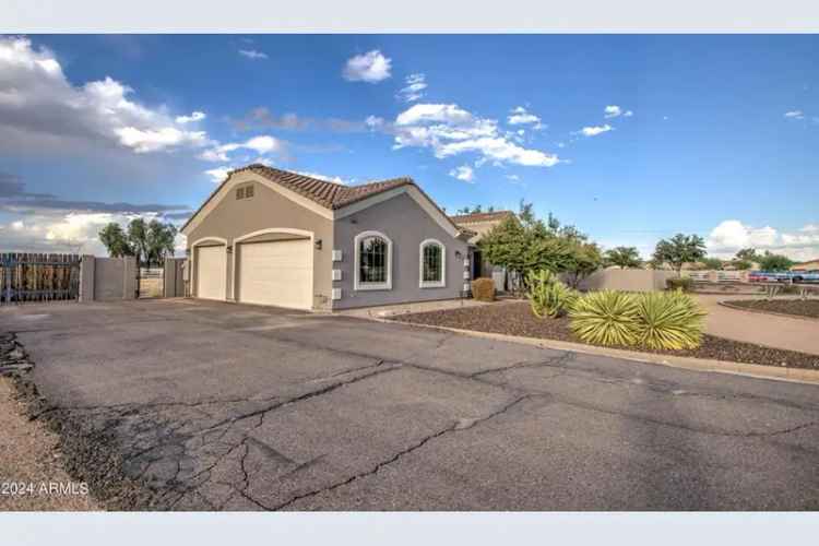 Irrigated acreage buy home San Tan Valley with pool and open space