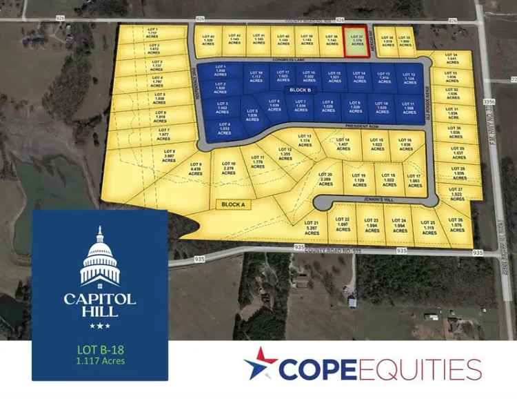 Buy Land in Capitol Hill Community DFW with Luxury Features