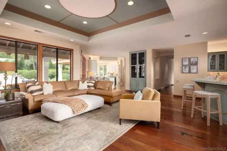 Rent Single Story Home in Rancho Santa Fe with Garden and Guest House