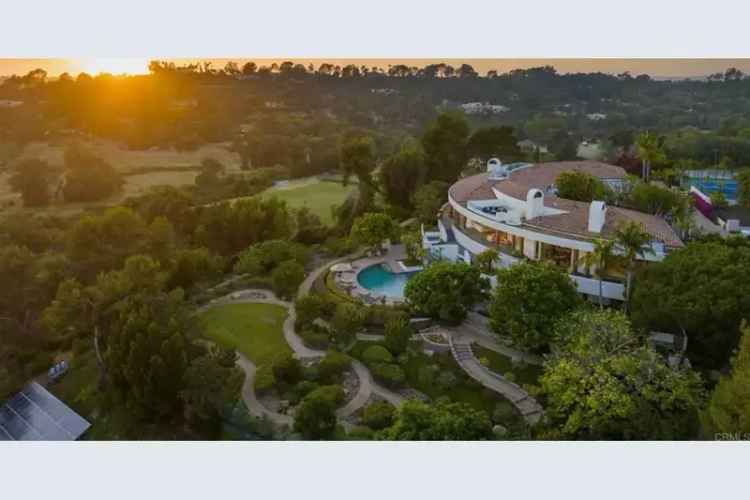 Stunning buy of a mansion in Rancho Santa Fe with private tennis court