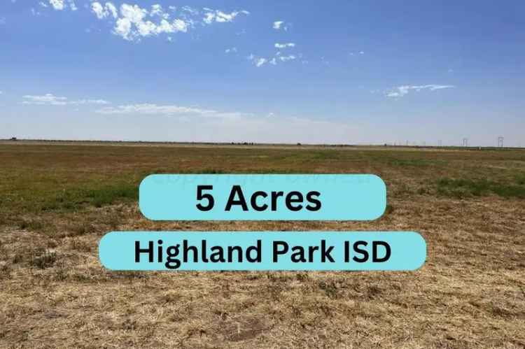 Build Your Dream Home on 5 Acres in Highland Park ISD