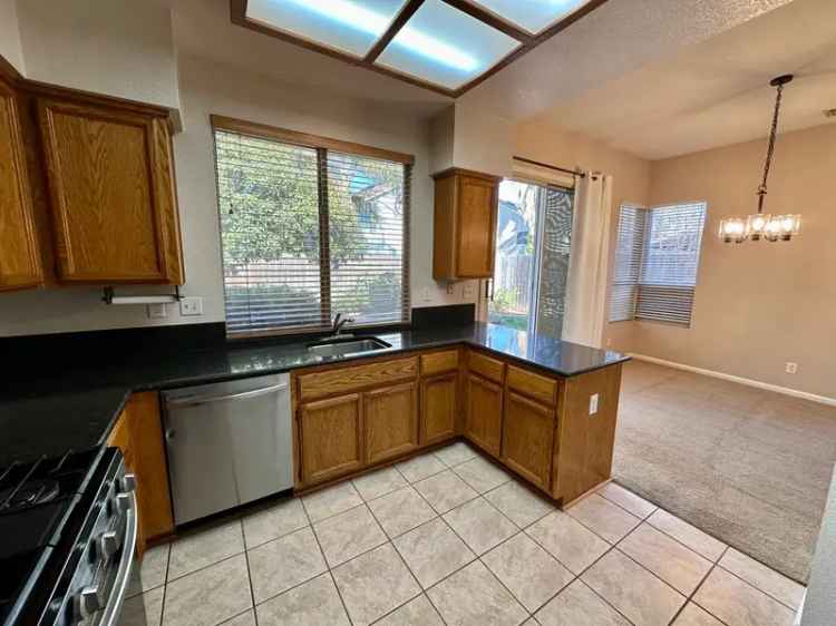 Rent Single Story Home in Dry Creek with Gorgeous Kitchen and Yard