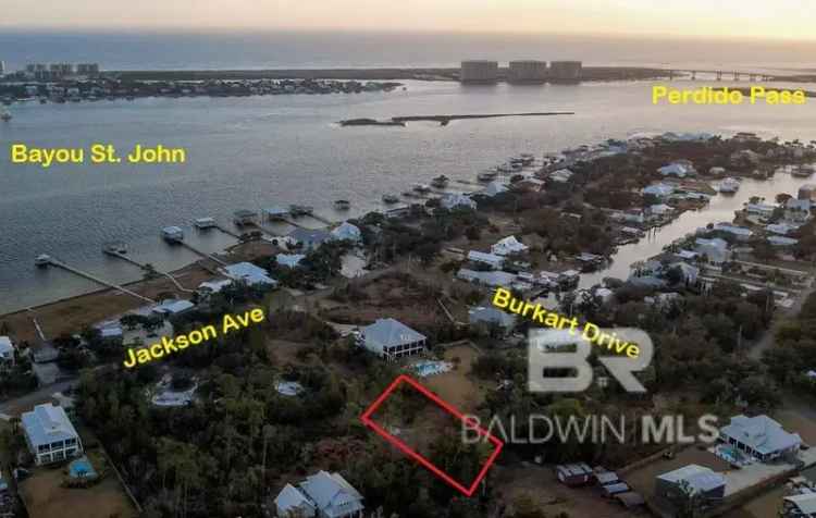 Buildable Lot for Sale in Orange Beach with Stunning Water Views