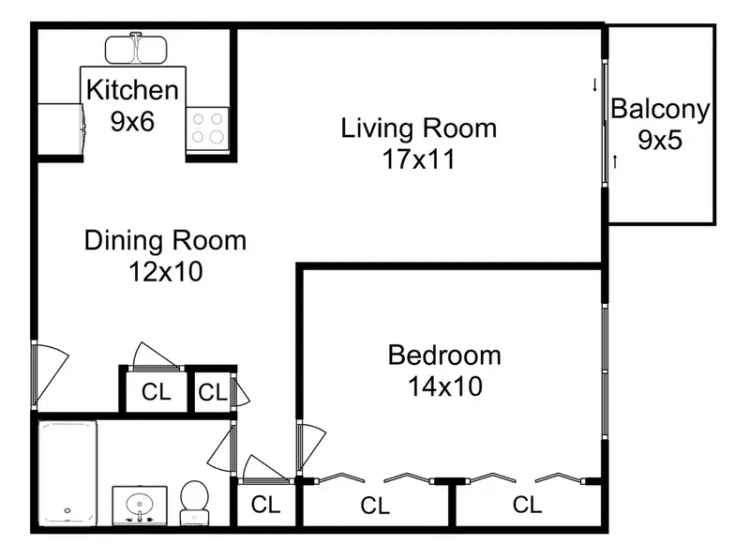 Rent 1 Bedroom Apartment in Marengo Place with Great Amenities